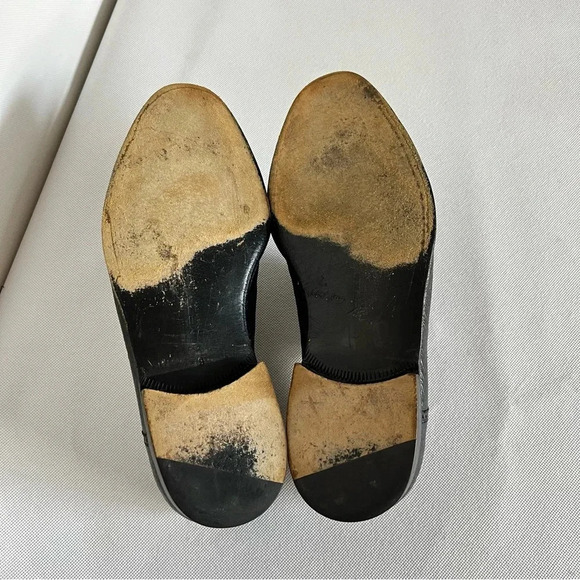 Moreschi Size 9 Black Peccary Calf Leather Brogues Oxford Shoes Made in Italy - Picture 11 of 12